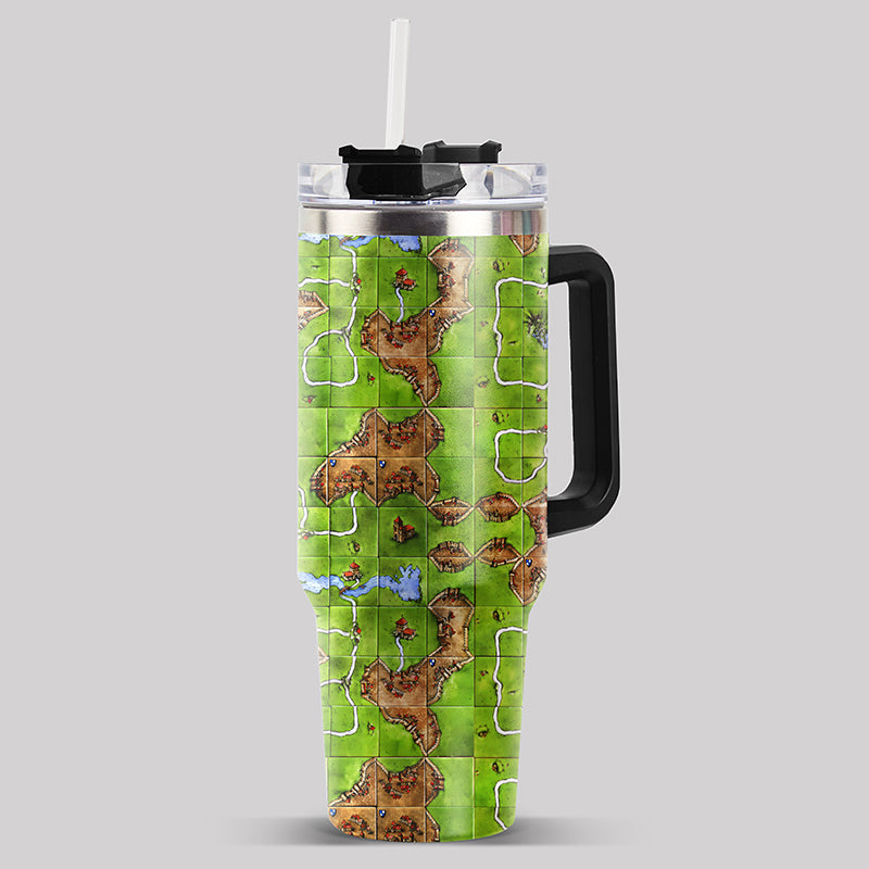 Towns Board Game Map Grass Green 40oz Tumbler