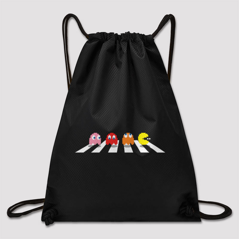 Abbey Pac-Man Drawstring Cinch Bag