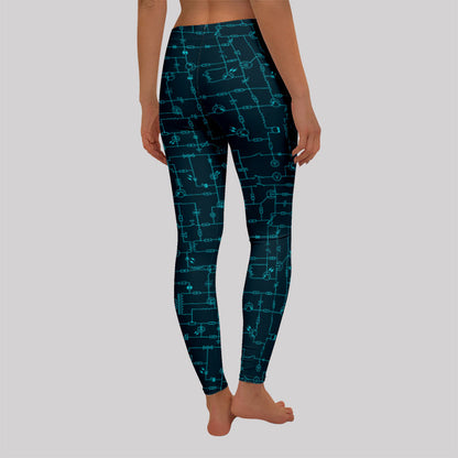 Electronic Components Arrow Dark Blue Geek Leggings