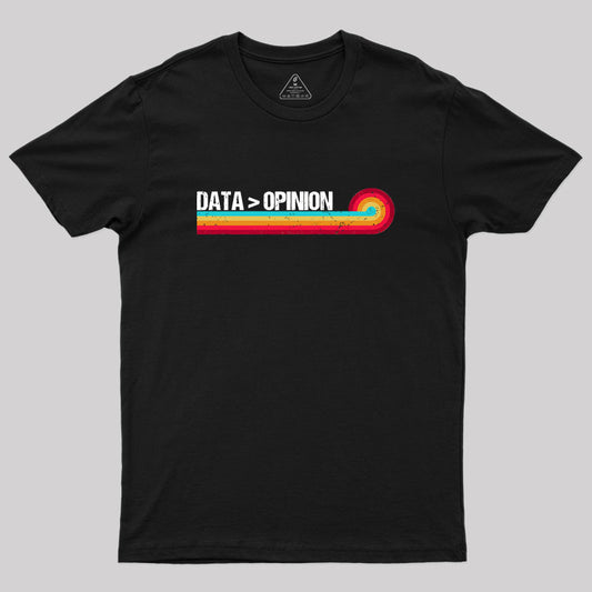 Retro Stripes Funny Data > Opinion Geek T-Shirt