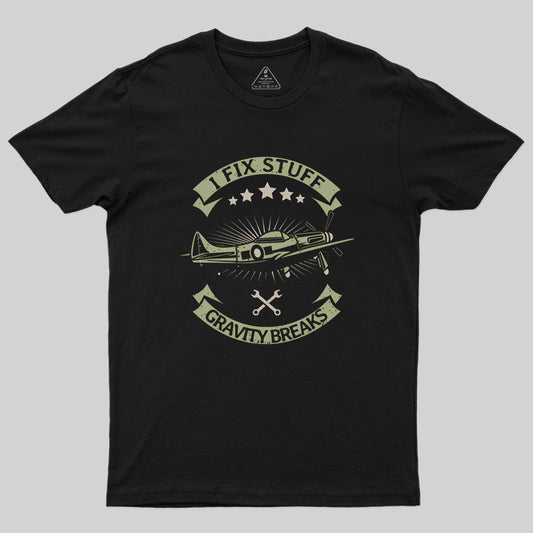 Aircraft Mechanic Airplane Technician Geek T-Shirt