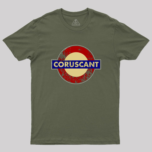 CORUSCANT METRO STATION SIGN Geek T-Shirt