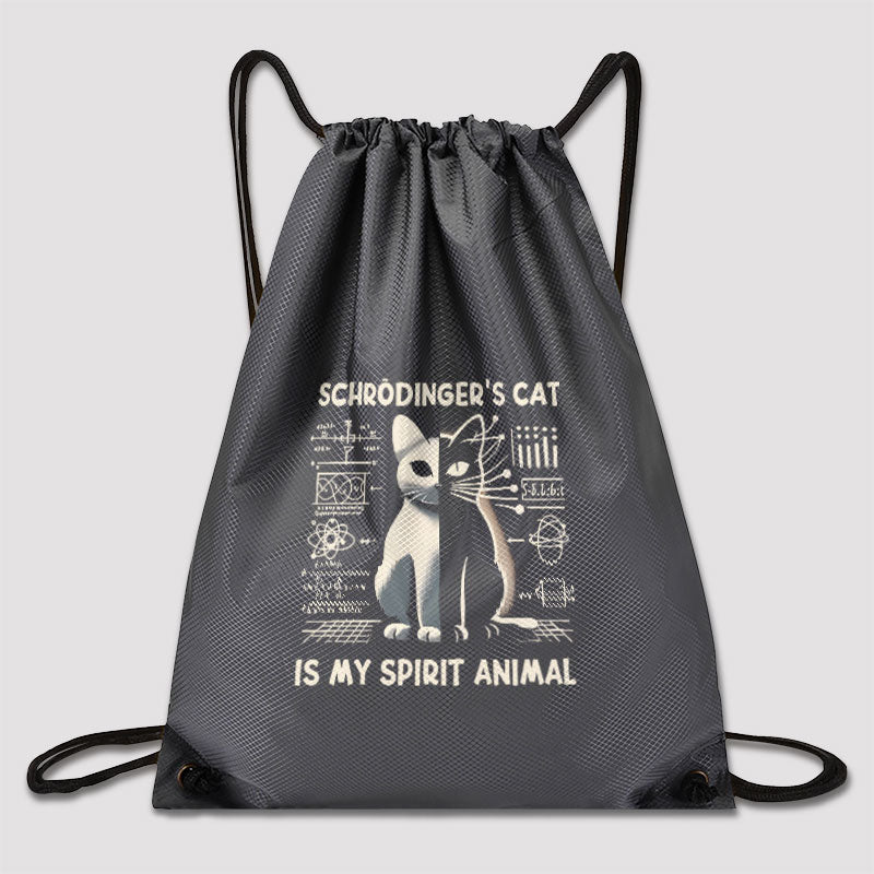 Schrodinger's Сat Science Drawstring Cinch Bag