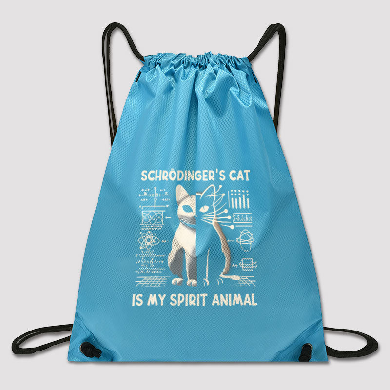 Schrodinger's Сat Science Drawstring Cinch Bag