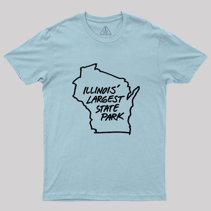 Illinois' Largest State Park Wisconsin Geek T-Shirt