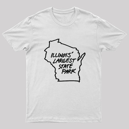 Illinois' Largest State Park Wisconsin Geek T-Shirt