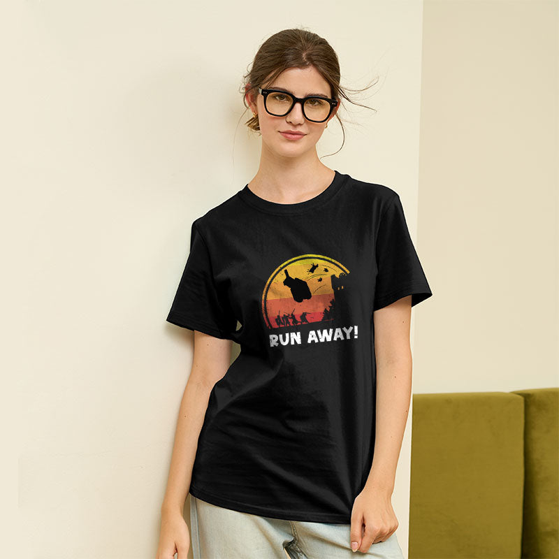 Vintage Run Away Geek T-Shirt