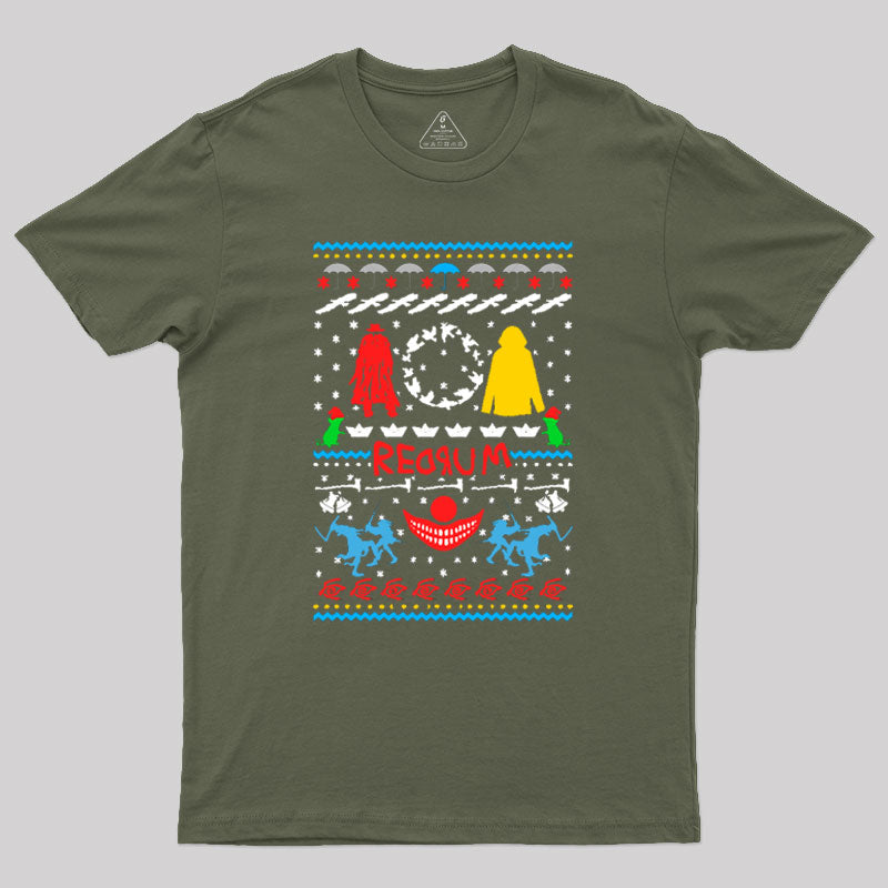 Stephen King Inspired Ugly Christmas Sweater Geek T-Shirt