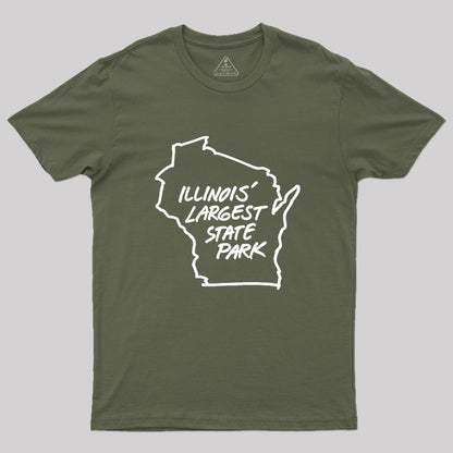 Illinois' Largest State Park Wisconsin Geek T-Shirt