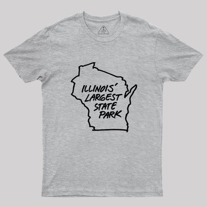 Illinois' Largest State Park Wisconsin Geek T-Shirt