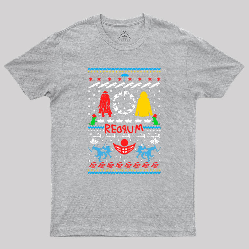 Stephen King Inspired Ugly Christmas Sweater Geek T-Shirt