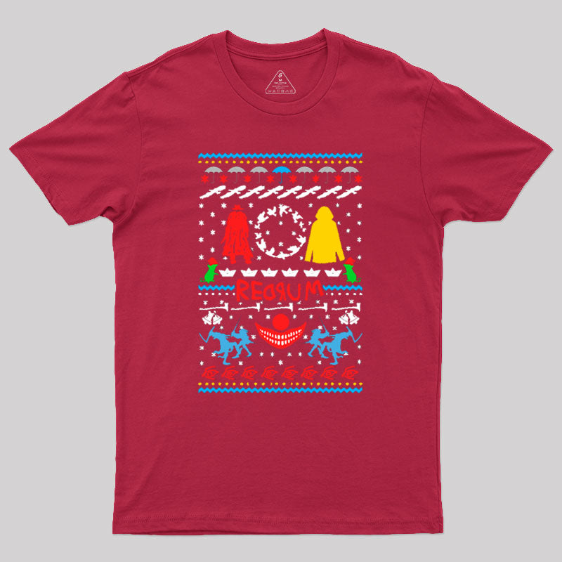 Stephen King Inspired Ugly Christmas Sweater Geek T-Shirt