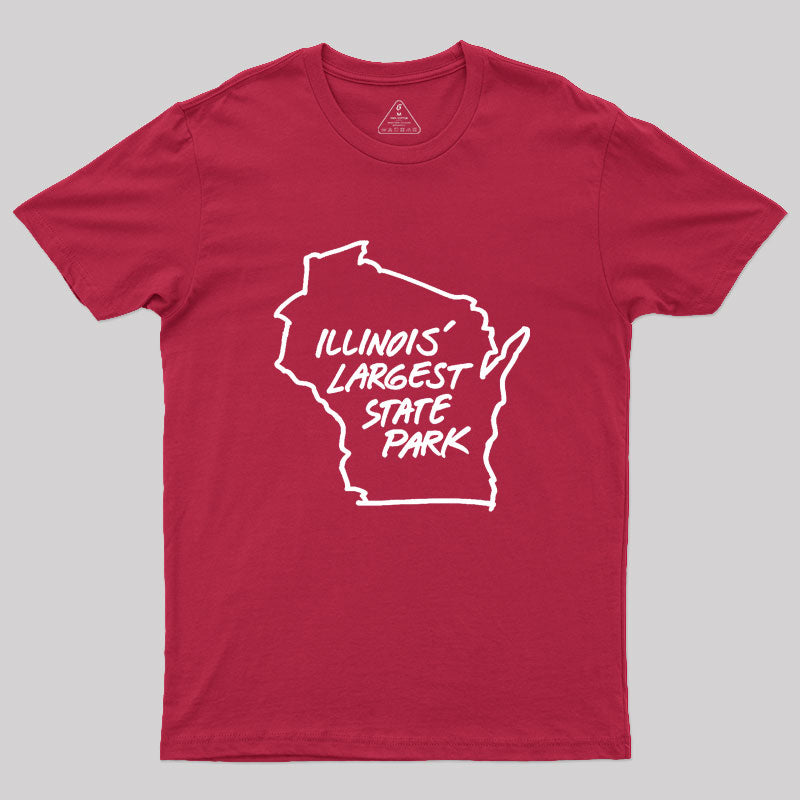 Illinois' Largest State Park Wisconsin Geek T-Shirt