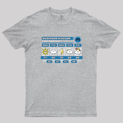 Mushroom Kingdom 5 Day Forecast Geek T-Shirt