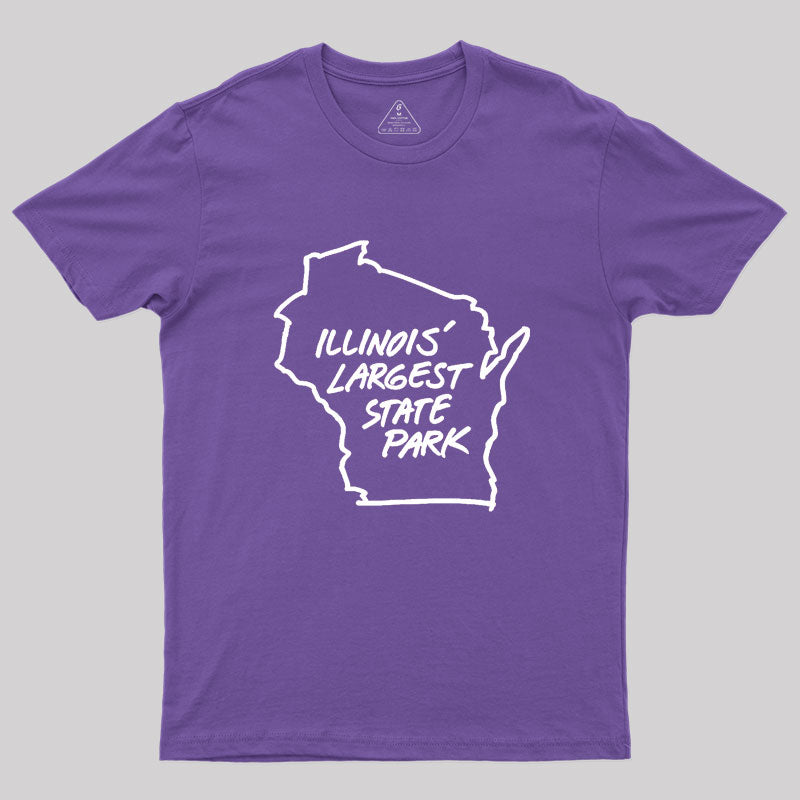 Illinois' Largest State Park Wisconsin Geek T-Shirt