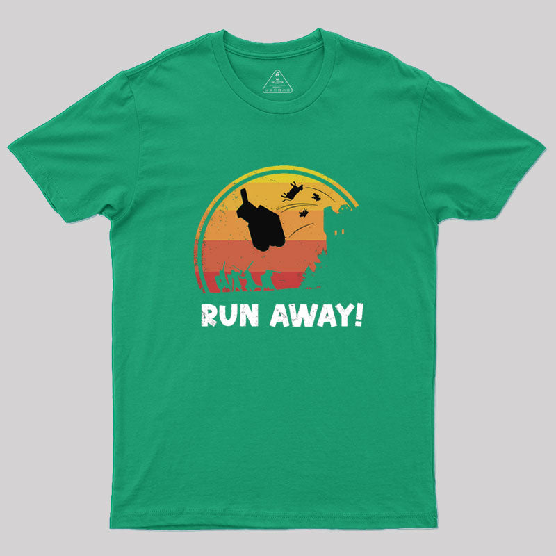 Vintage Run Away Geek T-Shirt