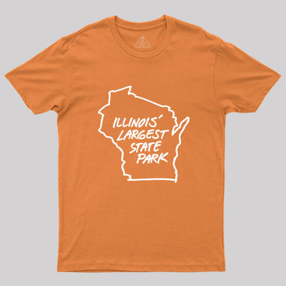 Illinois' Largest State Park Wisconsin Geek T-Shirt