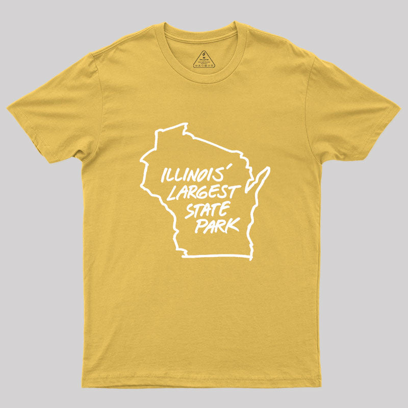 Illinois' Largest State Park Wisconsin Geek T-Shirt