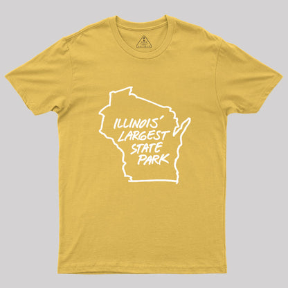 Illinois' Largest State Park Wisconsin Geek T-Shirt