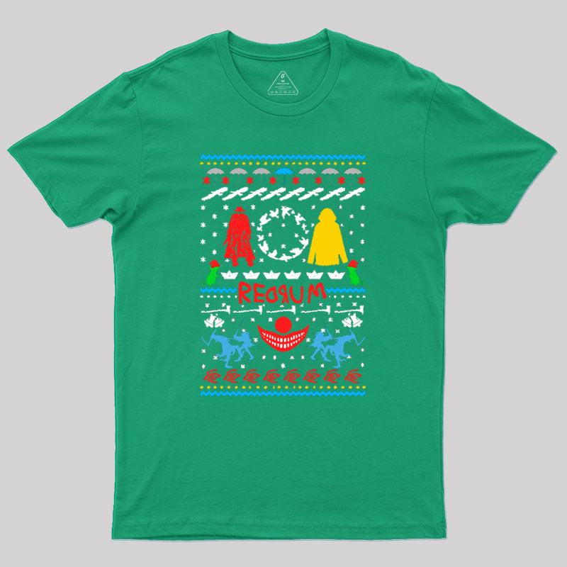 Stephen King Inspired Ugly Christmas Sweater Geek T-Shirt