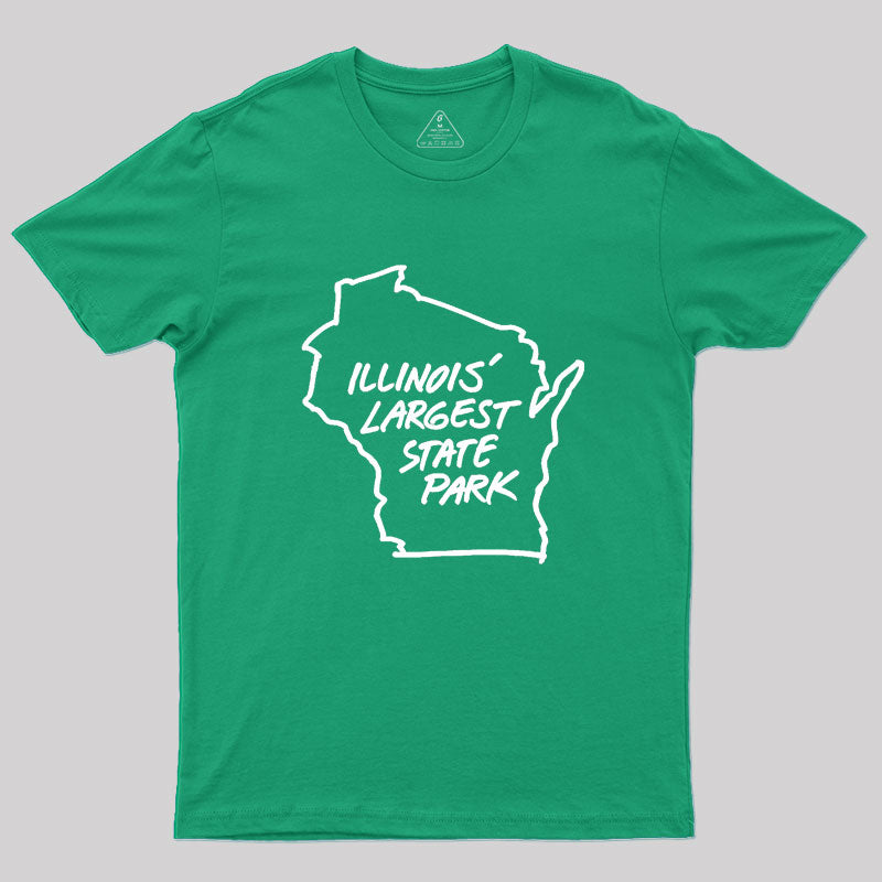 Illinois' Largest State Park Wisconsin Geek T-Shirt