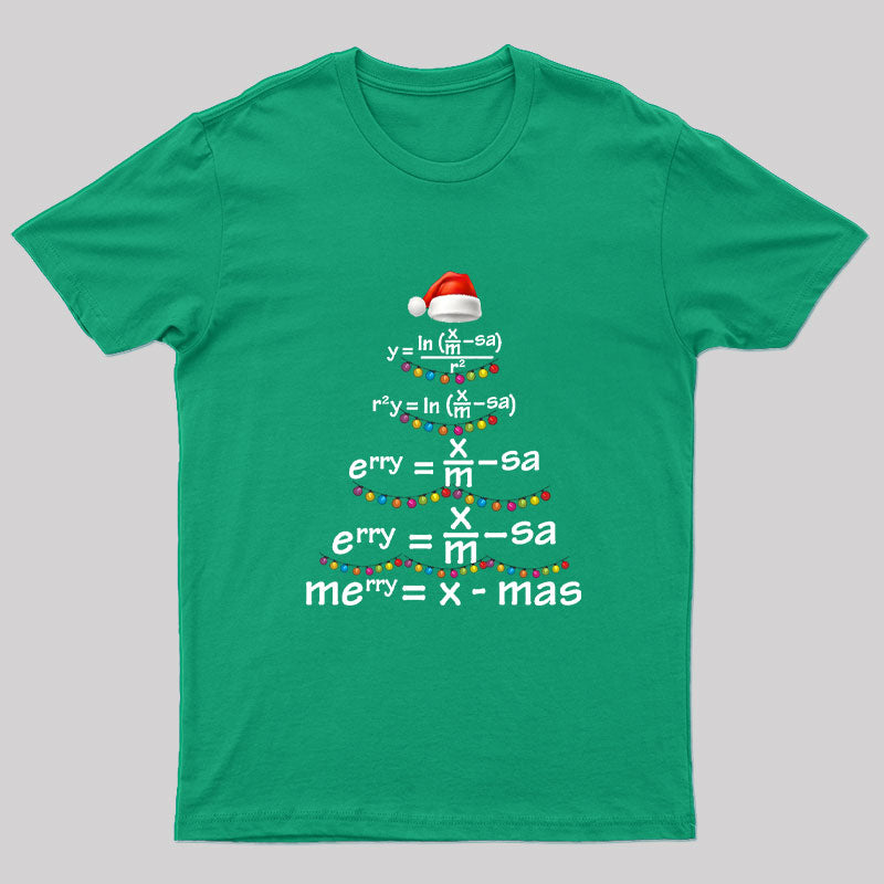 Math Merry Xmas Tree T-Shirt