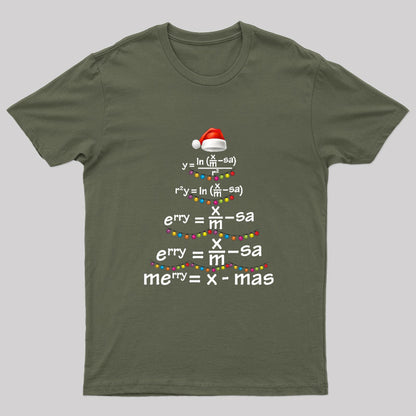 Math Merry Xmas Tree T-Shirt