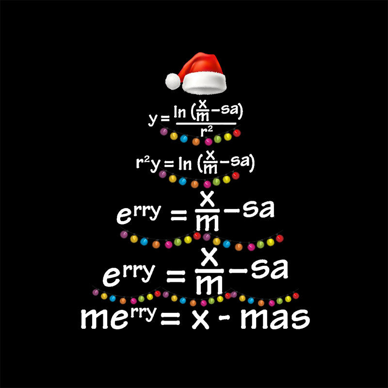 Math Merry Xmas Tree T-Shirt