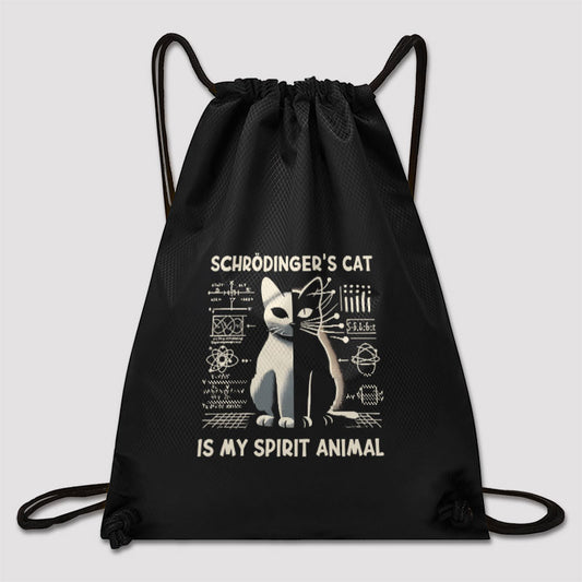 Schrodinger's Сat Science Drawstring Cinch Bag