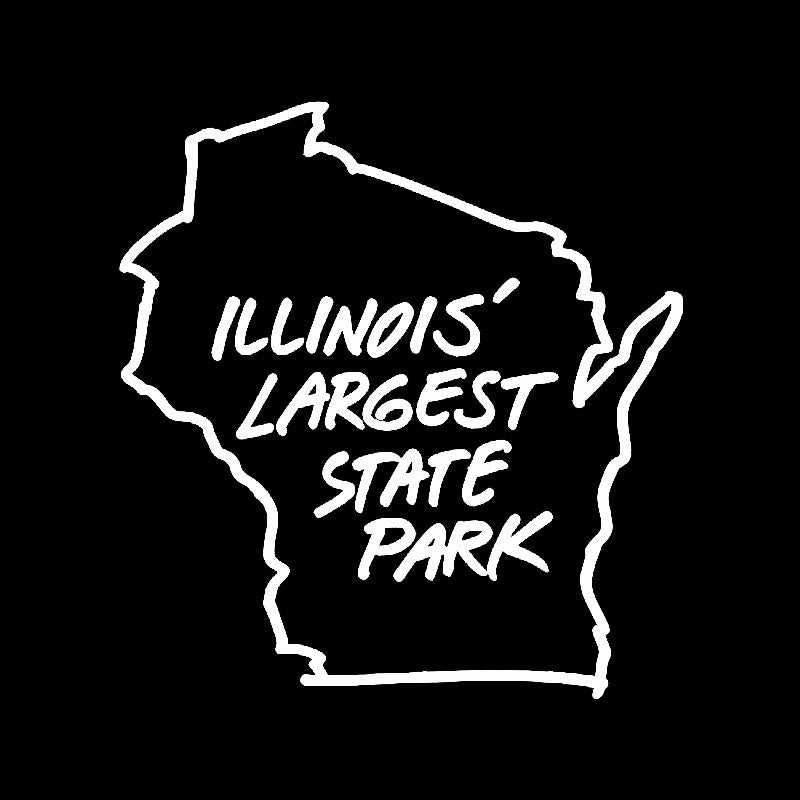 Illinois' Largest State Park Wisconsin Geek T-Shirt