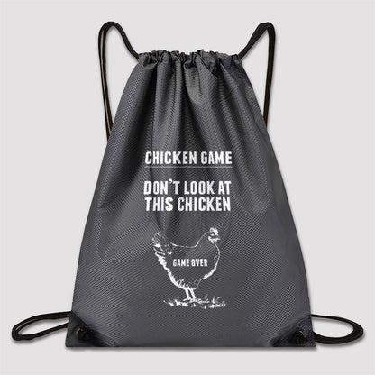 Chicken Game Drawstring Cinch Bag