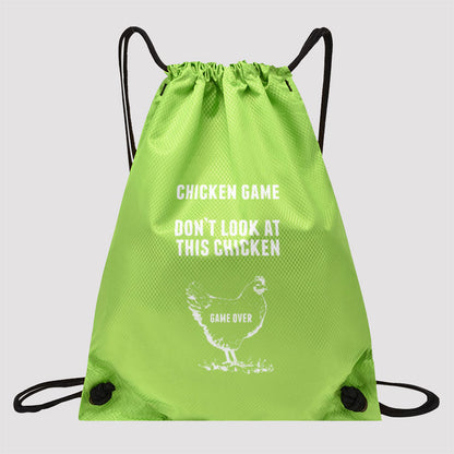 Chicken Game Drawstring Cinch Bag