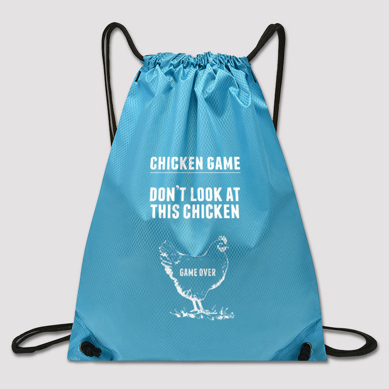 Chicken Game Drawstring Cinch Bag