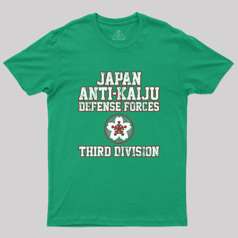 Japan Anti-Kaiju Defense Forces Third Division Geek T-Shirt