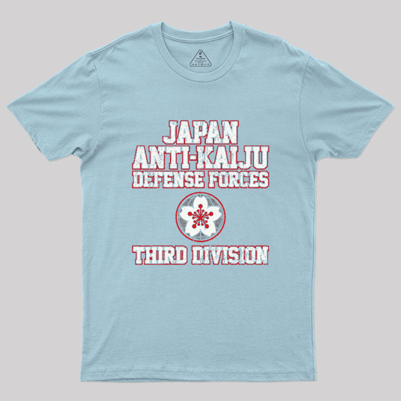 Japan Anti-Kaiju Defense Forces Third Division Geek T-Shirt