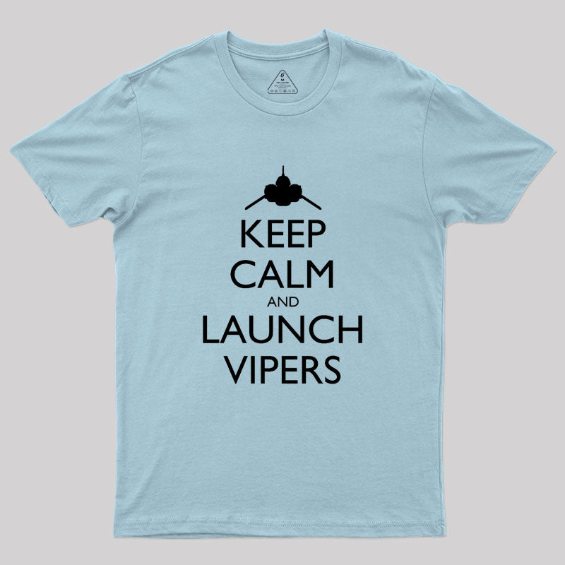 Keep Calm and Launch Vipers - Dark Essential Geek T-Shirt