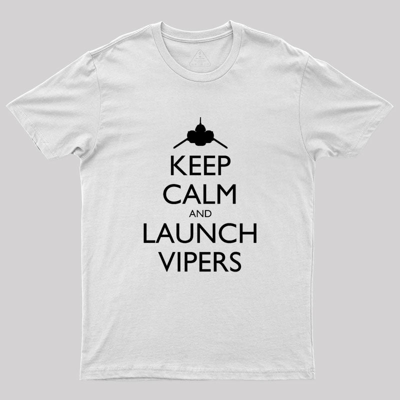 Keep Calm and Launch Vipers - Dark Essential Geek T-Shirt