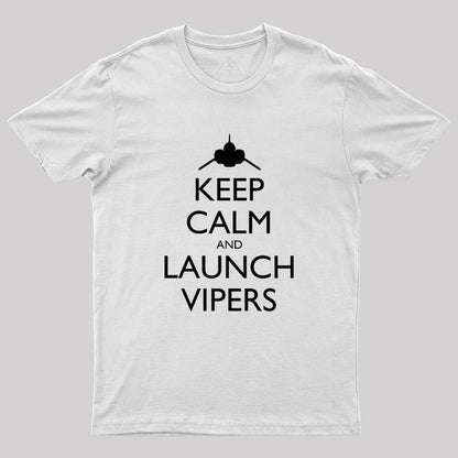 Keep Calm and Launch Vipers - Dark Essential Geek T-Shirt