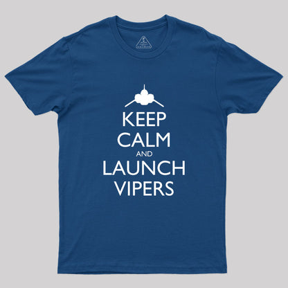 Keep Calm and Launch Vipers - Dark Essential Geek T-Shirt