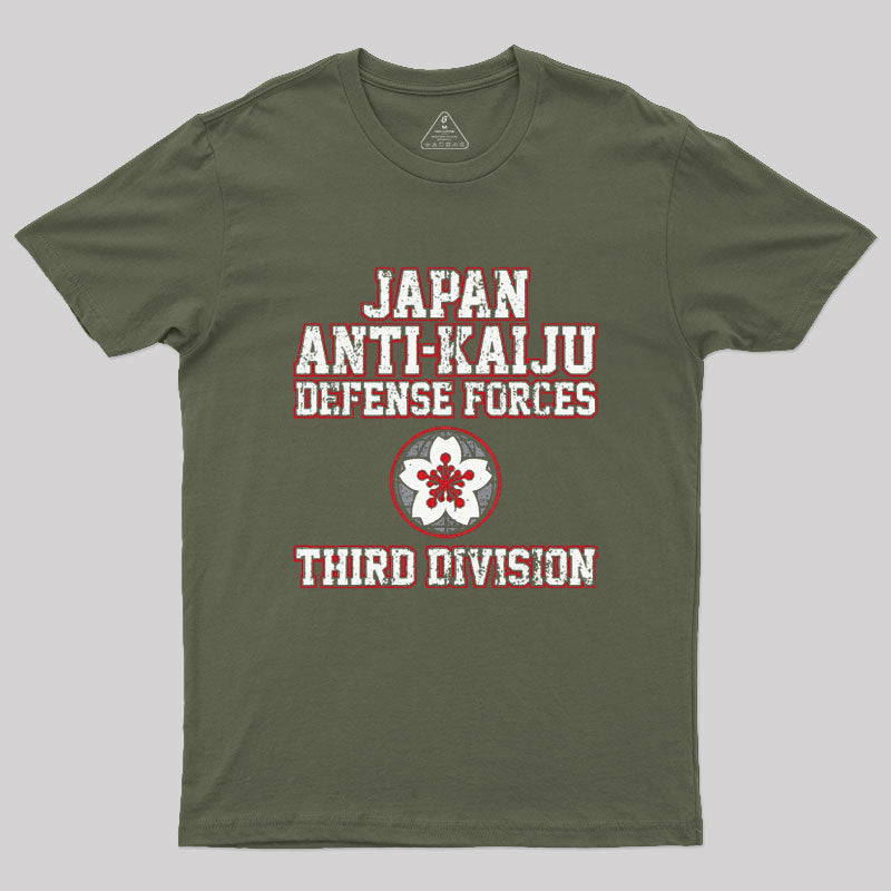 Japan Anti-Kaiju Defense Forces Third Division Geek T-Shirt