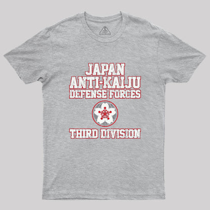 Japan Anti-Kaiju Defense Forces Third Division Geek T-Shirt