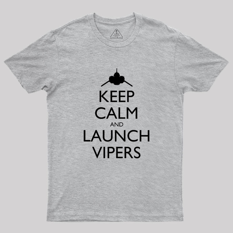 Keep Calm and Launch Vipers - Dark Essential Geek T-Shirt