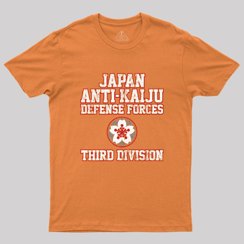 Japan Anti-Kaiju Defense Forces Third Division Geek T-Shirt