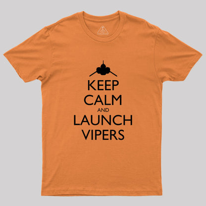 Keep Calm and Launch Vipers - Dark Essential Geek T-Shirt