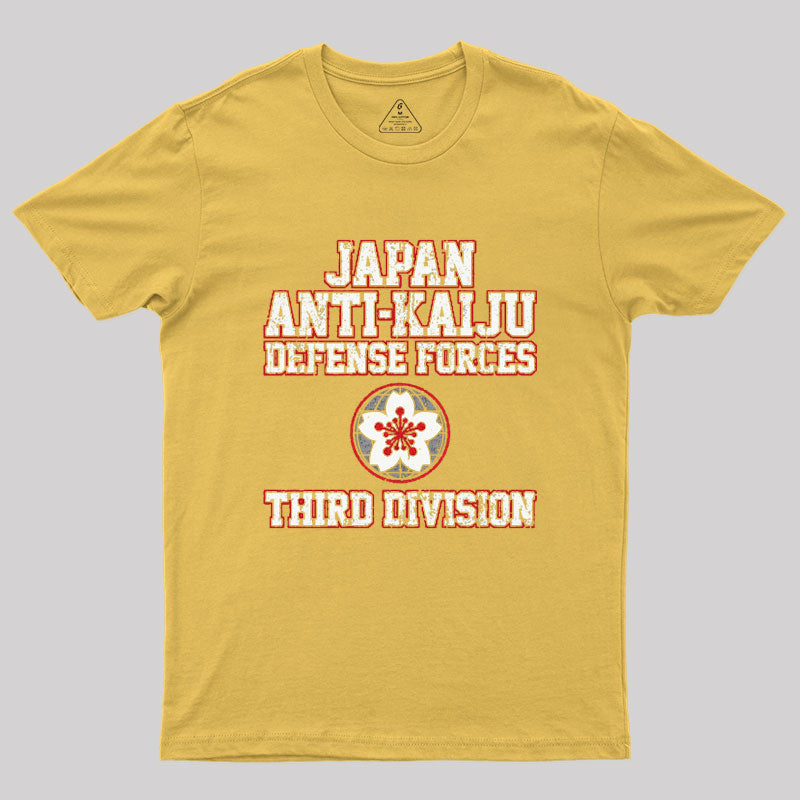 Japan Anti-Kaiju Defense Forces Third Division Geek T-Shirt