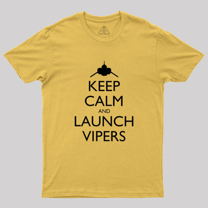 Keep Calm and Launch Vipers - Dark Essential Geek T-Shirt