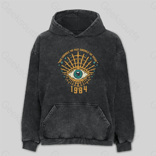 1984 George Orwell Control The Future Washed Hoodie M