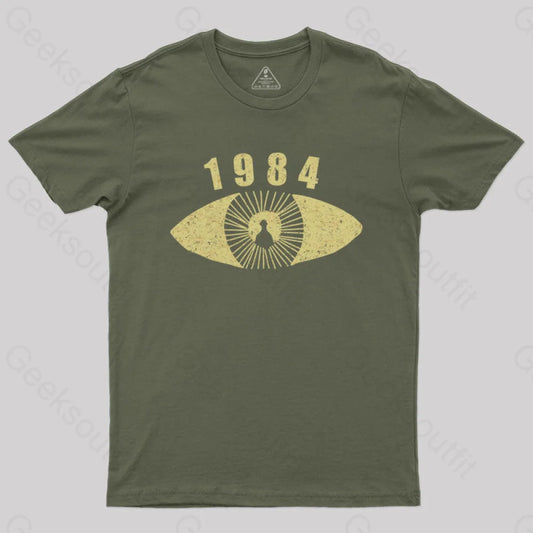 1984 Orwell Golden Eye T-Shirt Army Green / S Yc