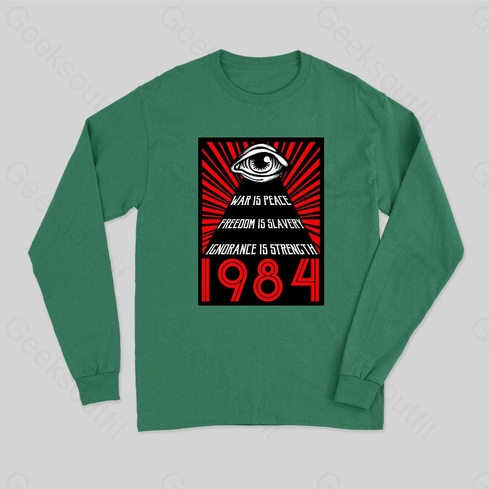 1984 Orwell Long Sleeve T-Shirt Green / S