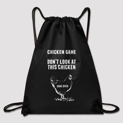 Chicken Game Drawstring Cinch Bag